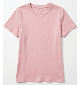 T-shirt en bambou pour femme, coupe classique, tricoté, avec logo personnalisé, 38% coton, 32,4% bambou, 29,6% Sorona, col rond, été - Product Image 6