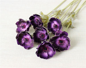 Meilleure vente de fleurs artificielles <span class=keywords><strong>en</strong></span> PU au toucher réel, anneaux de fleurs <span class=keywords><strong>en</strong></span> fleurs plein avec feuillage vert pour la décoration de mariage à la maison - Product Image 6