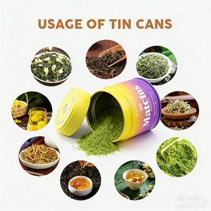 Lata de Metal Personalizada de Color <span class=keywords><strong>Rosa</strong></span> para Matcha, Apta para Alimentos, Ecológica, 60*69mm, 30g, Envase Metálico para Matcha - Product Image 3