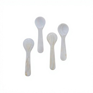 Cuillère personnalisable de luxe en ABS gravée, modèle exquis avec logo, vaisselle jetable, style américain, prix bas - Product Image 1