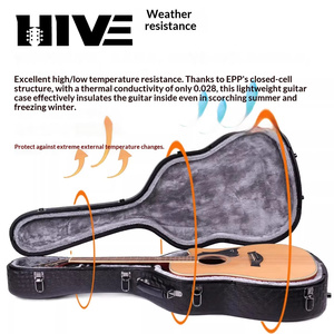 HIVE 防震防水 EPP 轻质硬壳 39 英寸古典吉他盒带锁钥匙背包带 - Product Image 6