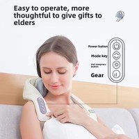 Masseur cervical avec fonction de pétrissage, infrarouge et physiothérapie, alimenté par USB, appareil tout-en-un pour la relaxation des épaules et du cou