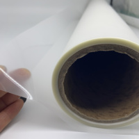 Papel de Transferencia Térmica Transparente de PET de Alta Temperatura de 30 cm, Láminas de Impresión, Rollo de Película Mate UV DTF para Ropa