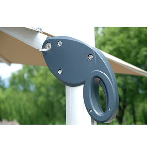 Juecheng diseño moderno <span class=keywords><strong>3x3</strong></span> aluminio cuadrado jardín y Playa sombrilla 3M radios plegable para Hotel Parque muebles de exterior - Product Image 4