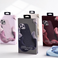 Étui magnétique en silicone liquide JOYPORODO V-S01 au design exclusif motif floral pour iPhone 14 15 16 17 Pro Max, coque en silicone couleur unie