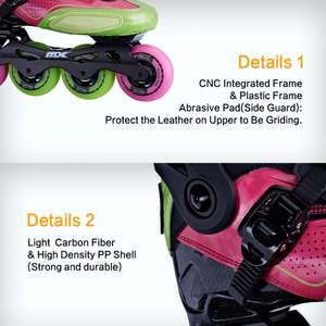 Marque <span class=keywords><strong>célèbre</strong></span> Abec7 Pro, semelle extérieure en Fiber de carbone, Pu 4 roues, patins à roulettes pour femmes - Product Image 2