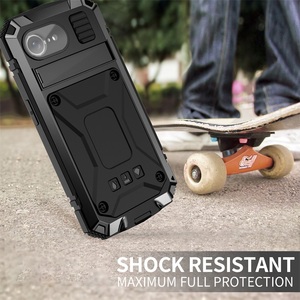 เคสเกราะโลหะทนทานทั้งตัวสำหรับ <span class=keywords><strong>iPhone</strong></span> 17E/16E/<span class=keywords><strong>SE</strong></span> 2025เคสขาตั้งอลูมิเนียมกันกระแทกพร้อมกระจกสำหรับ17E <span class=keywords><strong>iPhone</strong></span> - Product Image 4