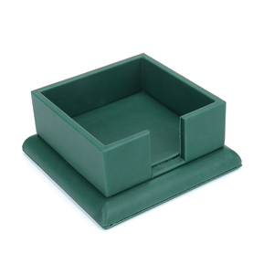 Pofeis – Ensemble d'accessoires d'organisation de bureau en cuir vert foncé pour la maison et le bureau, vente en gros - Product Image 3