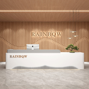 Mostrador <span class=keywords><strong>de</strong></span> Recepción <span class=keywords><strong>de</strong></span> Estilo Chino Moderno en MDF para Hoteles, Centros <span class=keywords><strong>de</strong></span> <span class=keywords><strong>Salud</strong></span>, Instituciones <span class=keywords><strong>de</strong></span> Capacitación, Salones <span class=keywords><strong>de</strong></span> Belleza y Cajas Registradoras - Product Image 5