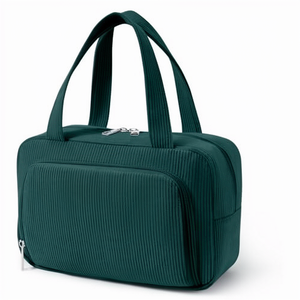 <b>Large</b> Capacity <b>Makeup</b> <b>Bag</b> for Women, Travel Cosmetic with Brush Slots, Zipper Closure Handle Portable Tote - Product Image 1