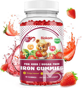 Kinder-Multivitamin-Gummis mit Kalzium, Zink-Immun unterstützung, Blutbau und Energie unterstützung für Eisenmangel, Anämie, Vegan - Product Image 1
