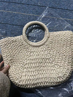 2024 personnalisé mode dames Crochet sac de plage femme été plage fourre-tout raphia sac de paille