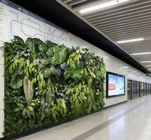 Décoration intérieure préservée de mur vert artificiel élégant à faible <span class=keywords><strong>entretien</strong></span> de haute qualité pour l'espace d'affaires extérieur Cheer de Noël - Product Image 2