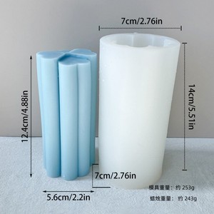 DIY Transparent White <b>Candle</b> <b>Mold</b> Heart Flower Shape Silicone <b>Mold</b> for Valentine'S Day Crafting - Product Image 4