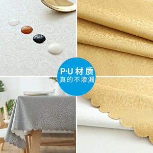 Nappe rectangulaire de style européen en polyester jacquard, imperméable, résistante à l'huile, résistante à la chaleur, lavable, pour la maison et l'hôtel - Product Image 3