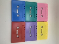 Cassettes audio transparentes couleur émeraude rétro, boîtier transparent pour cassette, bande magnétique transparente