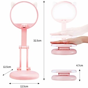 Folding Desk Lamp Pink Eye Protection Table Lamp Cute Cat Ear <b>Night</b> <b>Light</b> Portable Reading and Learning Desk Lamp - Product Image 4
