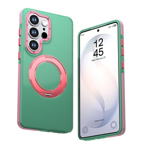 Funda Magnética Mate de Alta Calidad para Teléfono Samsung S26 S22 S23 S24 S25 Ultra Plus FE con 360 °   Funda a prueba de golpes con soporte de anillo metálico - Product Image 1