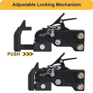 Verrou de remorque robuste Ambull avec mécanisme de verrouillage réglable pour coupleur à boule de 2-5/16 pouces pour camping-car, bateau, remorque de camping - Product Image 4