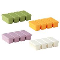 Moule à glaçons en silicone écologique JQ à 4 cavités, petit format personnalisé 10x16.9x3.6CM, -40°C-230°C, pour fabricants de crème glacée, 1 pièce/sac OPP