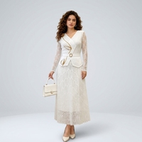 Robe plissée décontractée pour femme, directement de l'usine, à manches longues, coupe ample, style A-line, avec dentelle florale 3D, robe longue plissée Miyake