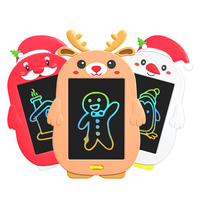 Noël Style Lcd Coloré Effaçable Doodle Conseil Écriture Toddler Art LED Dessin Magique Conseil pour Enfants