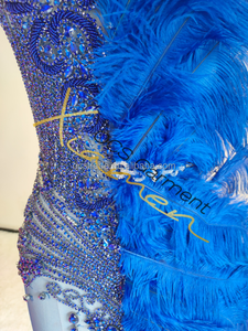 MF <b>Beaded</b> Crystal Maxi Evening Rhinestone Prom Dresses in Royal Blue Natural <b>Waist</b> Solid Pattern 2024 Ball Gown - Product Image 5