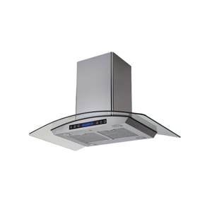 <span class=keywords><strong>Hotte</strong></span> d'îlot ventilée <span class=keywords><strong>haut</strong></span> <span class=keywords><strong>de</strong></span> <span class=keywords><strong>gamme</strong></span> OEM ODM 60CM/90CM en verre noir et acier inoxydable, design moderne, pour cuisine et appartement - Product Image 3