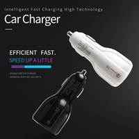 Chargeur de voiture de haute qualité avec 2 ports USB 5V 3.1A Charge rapide 3.0