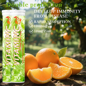 Complément alimentaire pour une vieillesse saine, soutien antioxydant, comprimés effervescents de vitamine C avec supplément de zinc - Product Image 6