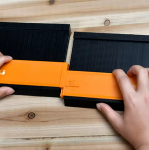 Medidor de contorno tipo empalme de 2 piezas Duplicaciones Herramienta de perfil de 5 pulgadas + 10 pulgadas Herramienta de medición de forma de regla de contorno de material plástico - Product Image 4