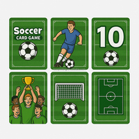 Vente en gros de World Soccerl Star Soccer Trivia Questions Jeu de cartes de football d'équipe Meilleurs cadeaux Caractéristiques Trophées Joueurs pour garçons