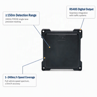 Capteur radar Doppler à ondes millimétriques 24 GHz pour la détection du trafic routier, avertissement de virage 240 km/h, installation fixe, fabriqué en Chine