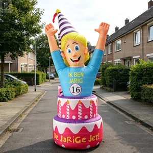 Muñeco <span class=keywords><strong>Inflable</strong></span> Gigante Personalizado de Jarige Jet con Base para Pastel, Muñeco Holandés de Dibujos Animados para Decoración de Fiestas/Eventos - Product Image 1