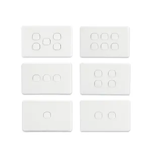 YOUU Light Switch Wall 10A 5 Gang 2 Way Australia Wall Switch U1505