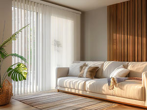 Vertical <strong>Blackout</strong> Blinds ,Door Blinds Shades, Window Shade for Sliding Doors Custom Size Adjust Light Fabric Sheer Classic <strong>Vinyl</strong> - Product Image 3