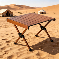 Table de camping pliable légère en aluminium, ultra-légère, avec dessus enroulable, mobilier d'extérieur moderne, imperméable