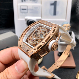 High-end men's mechanical <b>watch</b>, gold skull diamond-<b>set</b> tourbillon automatic <b>watch</b> - Product Image 6