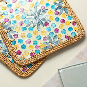 Vente en gros de dessous-de-plat en nacre ronds, écologiques, 6 mm d'épaisseur, pour la décoration de table de mariage, coquille élégante, événements de luxe - Product Image 4