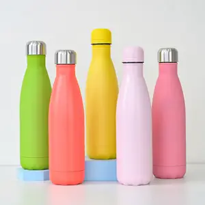 Botol air termal 500ml, termos olahraga luar ruangan terisolasi, botol air Stainless Steel 18/8 ml