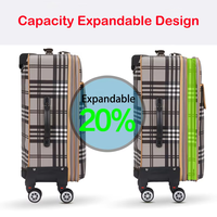 Venta al por mayor de equipaje de mano de gran capacidad maleta de negocios 20 22 24 26 28 pulgadas de cuero PU hombres mujeres Trolley Bag maletas de equipaje