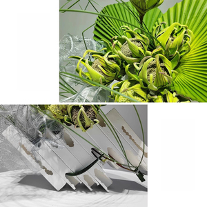 Feuilles <span class=keywords><strong>de</strong></span> palmier artificielles en mousse, bouquets <span class=keywords><strong>de</strong></span> mariage pour centres <span class=keywords><strong>de</strong></span> table, arrangements, fête prénuptiale, décorations <span class=keywords><strong>de</strong></span> fête à domicile - Product Image 6