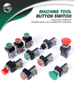 Interruptor de botón pulsador LVBO de 22 mm, momentáneo y con retención, tipo hongo, con contactos plateados - Product Image 2