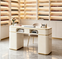 Ensemble table et chaise de manucure de luxe professionnel, taille et couleur personnalisées, table à ongles élégante, mobilier pour salon et institut de beauté