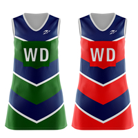 Individuell Bedruckte Sublimations-Netballkleider in Gelb Großhandel Schnelltrocknender Stoff Blanko Damen-Netballuniform-Kleider