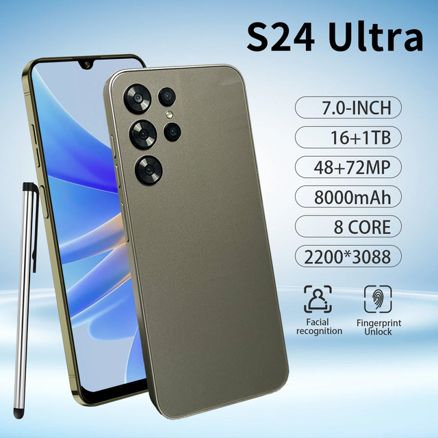 Original Android S24 Ultra Smartphone 16+1TB Gaming Phone 5G 3G & 4G CDMA & LTE Cellular Operating Language Unlocked Phones