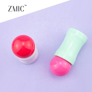 <span class=keywords><strong>Tubes</strong></span> de fard à joues liquide à bouchon à vis sphérique en gros, 10 ml, rose rouge, grand pinceau court, logo personnalisé, emballage cosmétique en plastique - Product Image 4