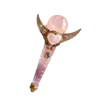 Baguette Magique en Fluorite Faite à la Main, Pierre Naturelle Brute, Accessoire pour Décoration d'Intérieur Moderne et Simple, Cadeau de Collection