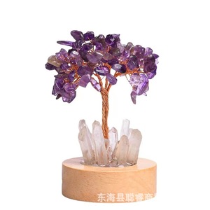 Natural Crystal Money Tree Night Light <b>Led</b> Ambient Light Decor USB Powered Tap Control Home Decoration - Product Image 3