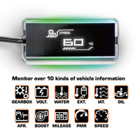 Medidor OBD2 Shadow Display, Medidor Inteligente Pequeño, Diseño Cyberpunk de Aluminio, Fácil de Conectar